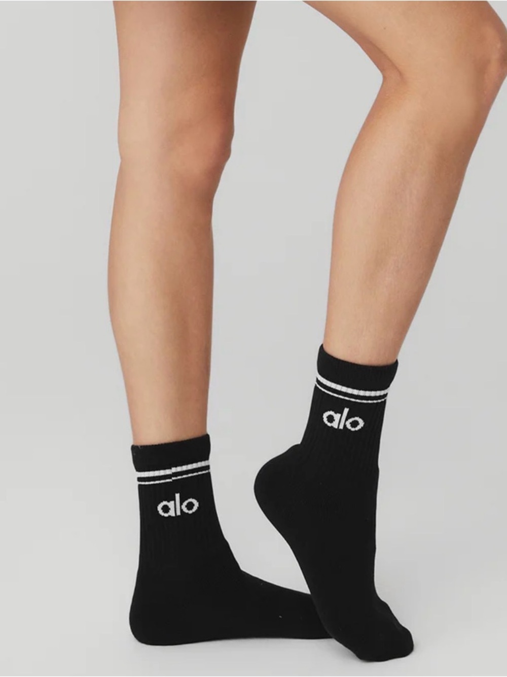 ALO Yoga Unisex Black Half Crew New Size Medium